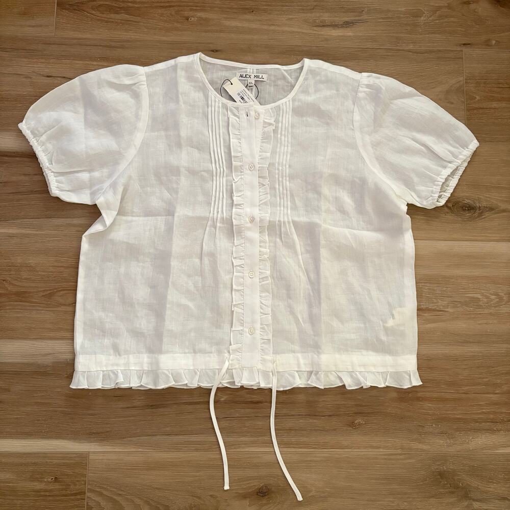 Alex Mill Brittany Top Off White XL